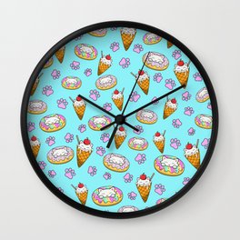 Ice cream pattern Wall Clock