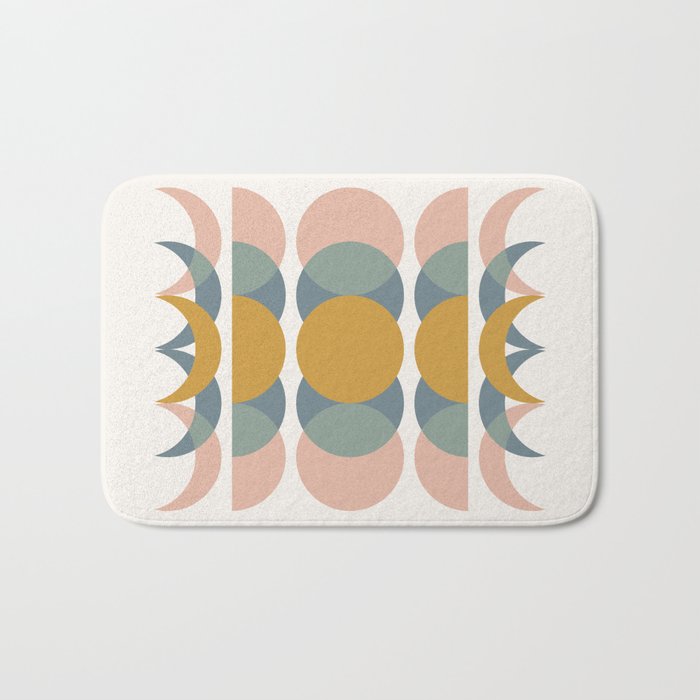 Moon Phases Abstract VII Bath Mat