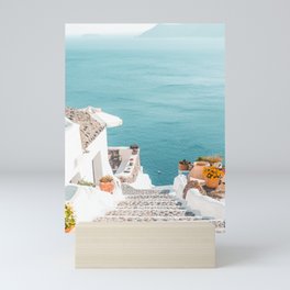 Santorini Stone Pathway to the Sea Mini Art Print