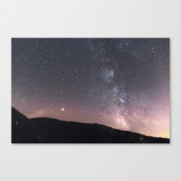 Mars and the Milky Way | Nature and Landscape Photography Canvas Print