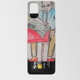 Cafe Riche - Old man reading a newspaper Android Card Case