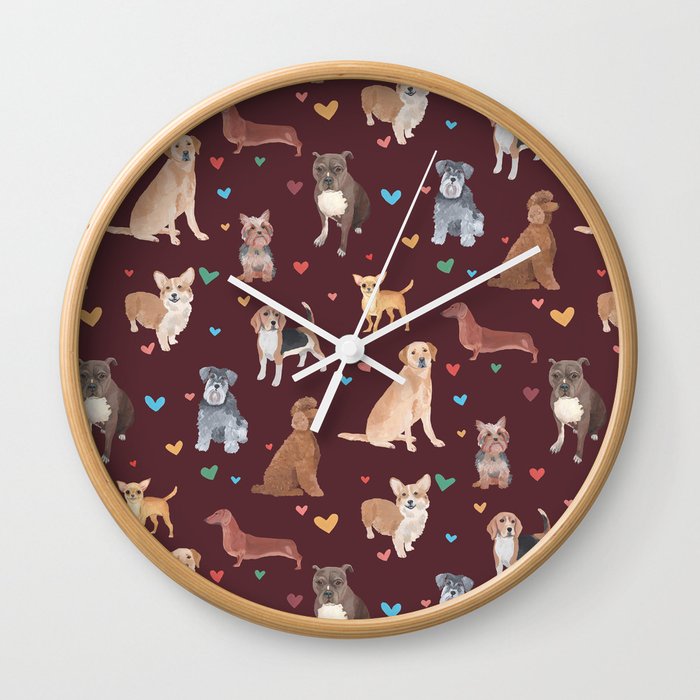 Dog LOVE Wall Clock