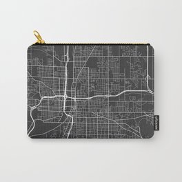 Grand Rapids Map, USA - Gray Carry-All Pouch
