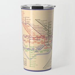 Vintage London Underground Map Travel Mug