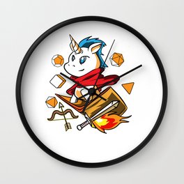 Gamer Unicorn Dungeon RPG Tabletop funny gift Wall Clock