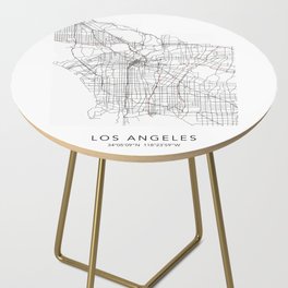 Los Angeles Map Side Table