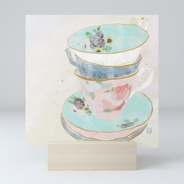 teacup 15 | painting Mini Art Print