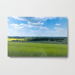 English Countryside Metal Print | Summersun, Greentrees, Photo, Trees, Beautiful, Natural, Outdoors, Sky, Nature, Summerfields 