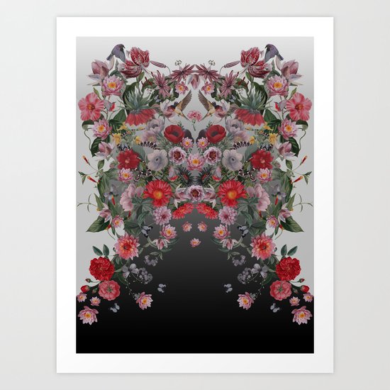 Flowers and Animals Art Print