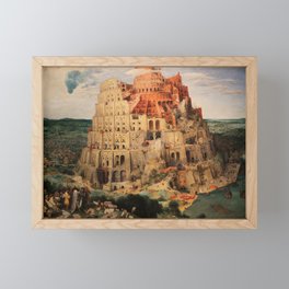 The Tower of Babel by Pieter Bruegel the Elder Framed Mini Art Print