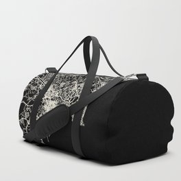 Alicante, Spain - City Map - Black and White  Duffle Bag