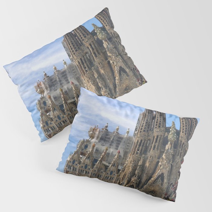 Spain Photography - Beautiful Basilica In Barcelona Pillow Sham