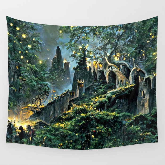 City of Elves Wall Tapestry