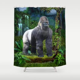 Silverback Gorilla Guardian of the Rainforest Shower Curtain