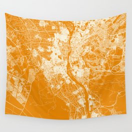 Egypt, Giza Authentic Map Print Wall Tapestry