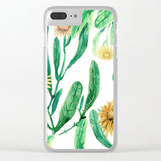 yellow flowers on sunny day Clear iPhone Case