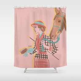 Woman with Horse #1 Shower Curtain