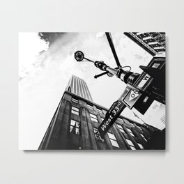 West 33rd street Metal Print | Photo, Architecture, Pop Art, Black and White 