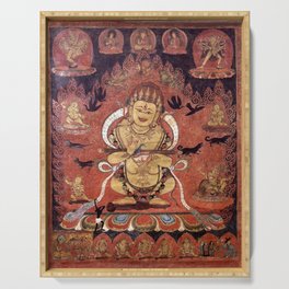 Buddhist Protector Deity Mahakala Panjarnata 1400 Serving Tray