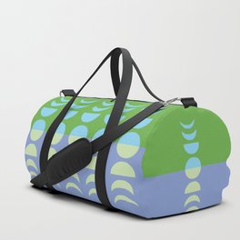 Moon Phases 25 in Purple Blue Greenery Duffle Bag