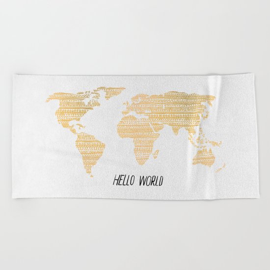 Hello World Beach Towel