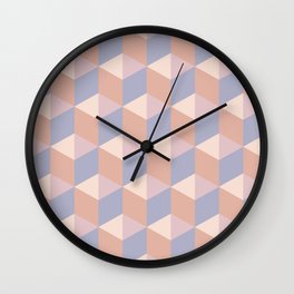 Cubic (dreamy pastels) Wall Clock