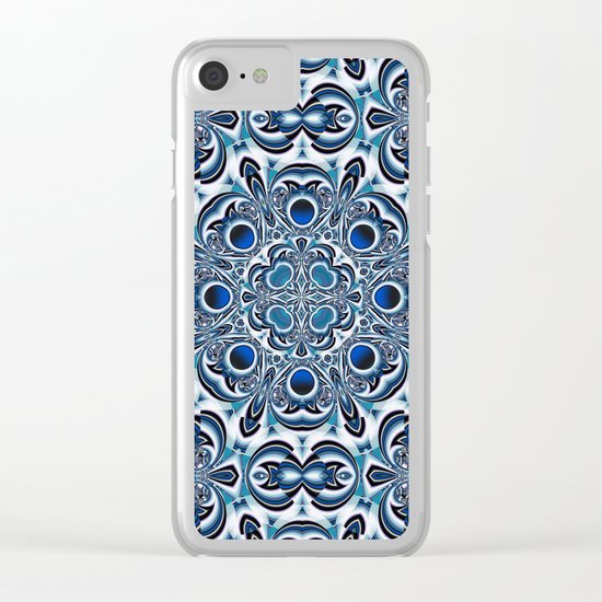 Snowflake fractal pattern Clear iPhone Case