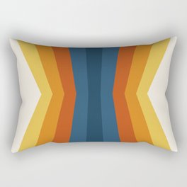 Bright 70's Retro Stripes Reflection Rectangular Pillow