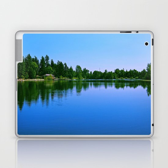Scenic summer lake Laptop & iPad Skin