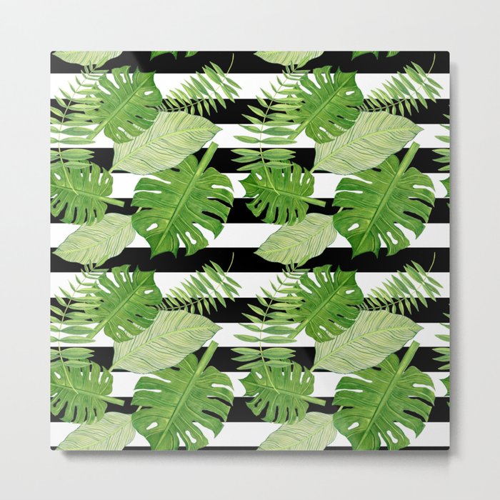 Tropical Leaf Mix III Metal Print