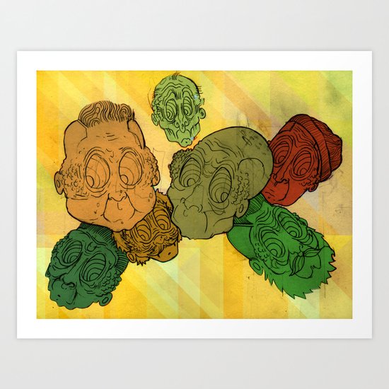 Hangin around Art Print