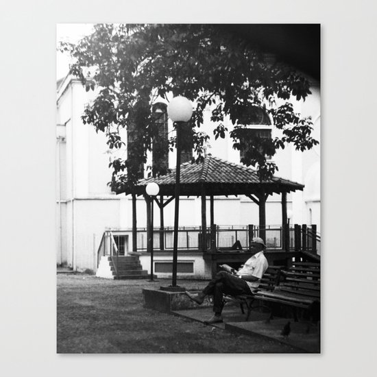 Sitting Man Canvas Print