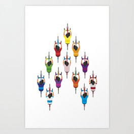 Cycling Squad Art Print