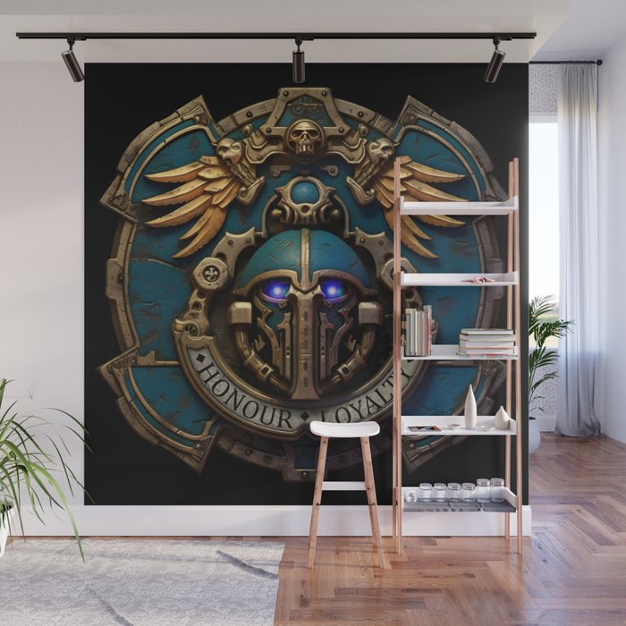 Grimdark Sci-Fi Warrior Crest #1 Wall Mural