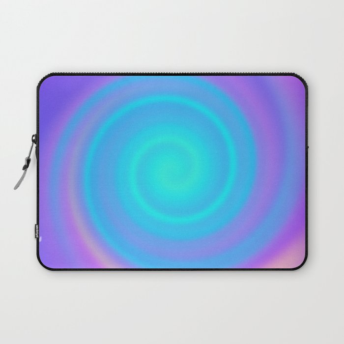 Purple Aqua Gradient Swirl Laptop Sleeve