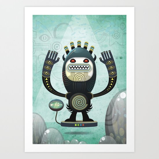 Alien Guard Art Print