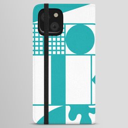 Geometric balance modern shapes composition 9 iPhone Wallet Case