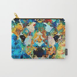 Bright Colorful Giraffe Art by Sharon Cummings Carry-All Pouch