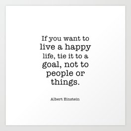 Albert Einstein Quote About Goals Art Print
