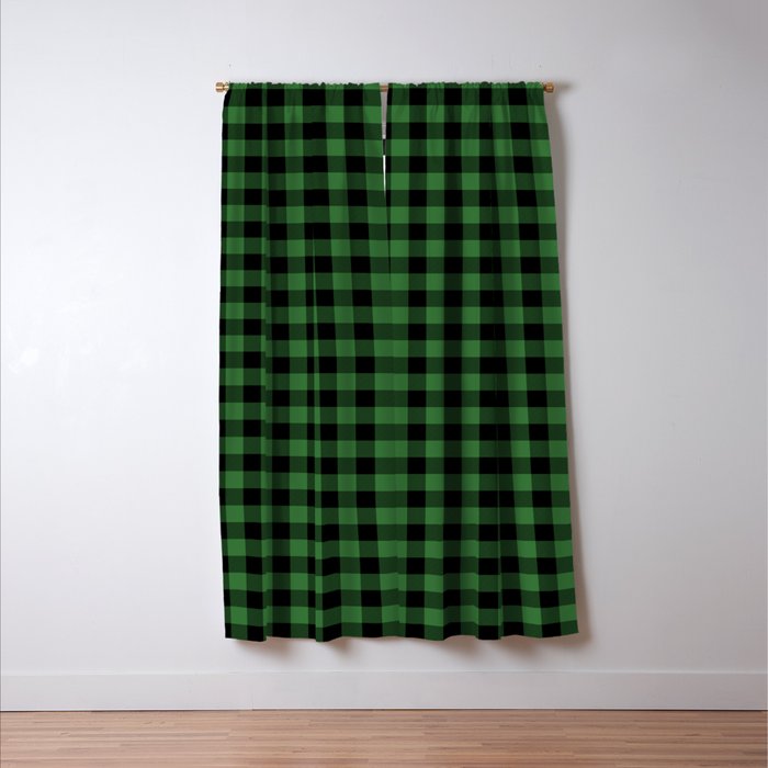 Classic Green Country Cottage Summer Buffalo Plaid Blackout