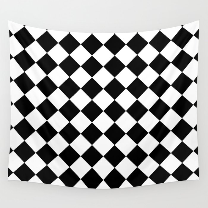 Contemporary Black & White Gingham Pattern Mix and Match Wall