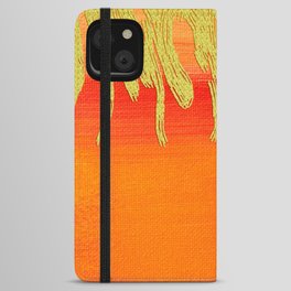 Modern Orange And Gold Watercolor Luxury Ombre Gradient Abstract iPhone Wallet Case