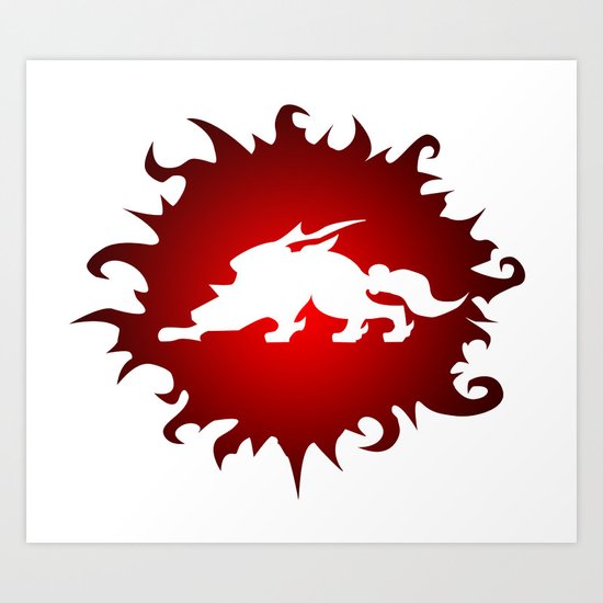 Amaterasu Logo- White Art Print