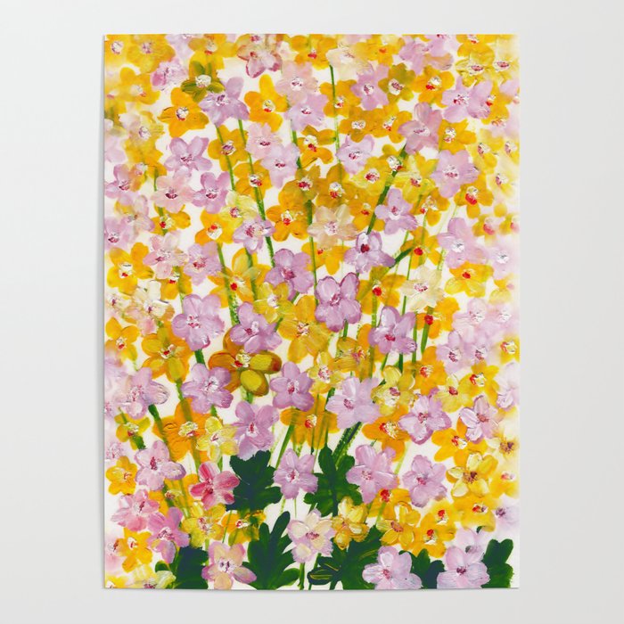 Yellow Flowers Bloom Poster