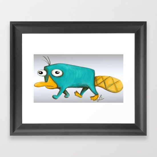 Perry - Pet mode on Framed Art Print