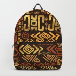 Ethnic African Pattern- browns and golds #11 Backpack