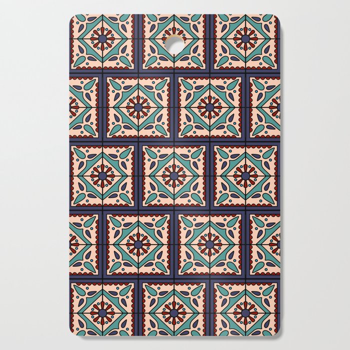 Festive Boho Talavera Tile Cutting Board