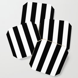 Vertical Black and White Stripes - Lowest Priced Coaster
