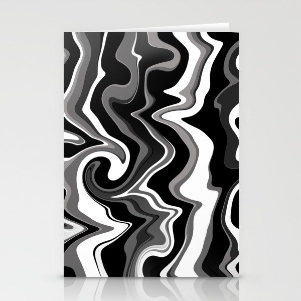 Black and White Swirly Stationery Cards