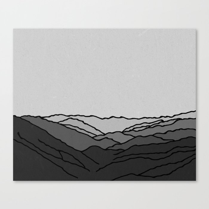 Mountains in Fog Canvas Print